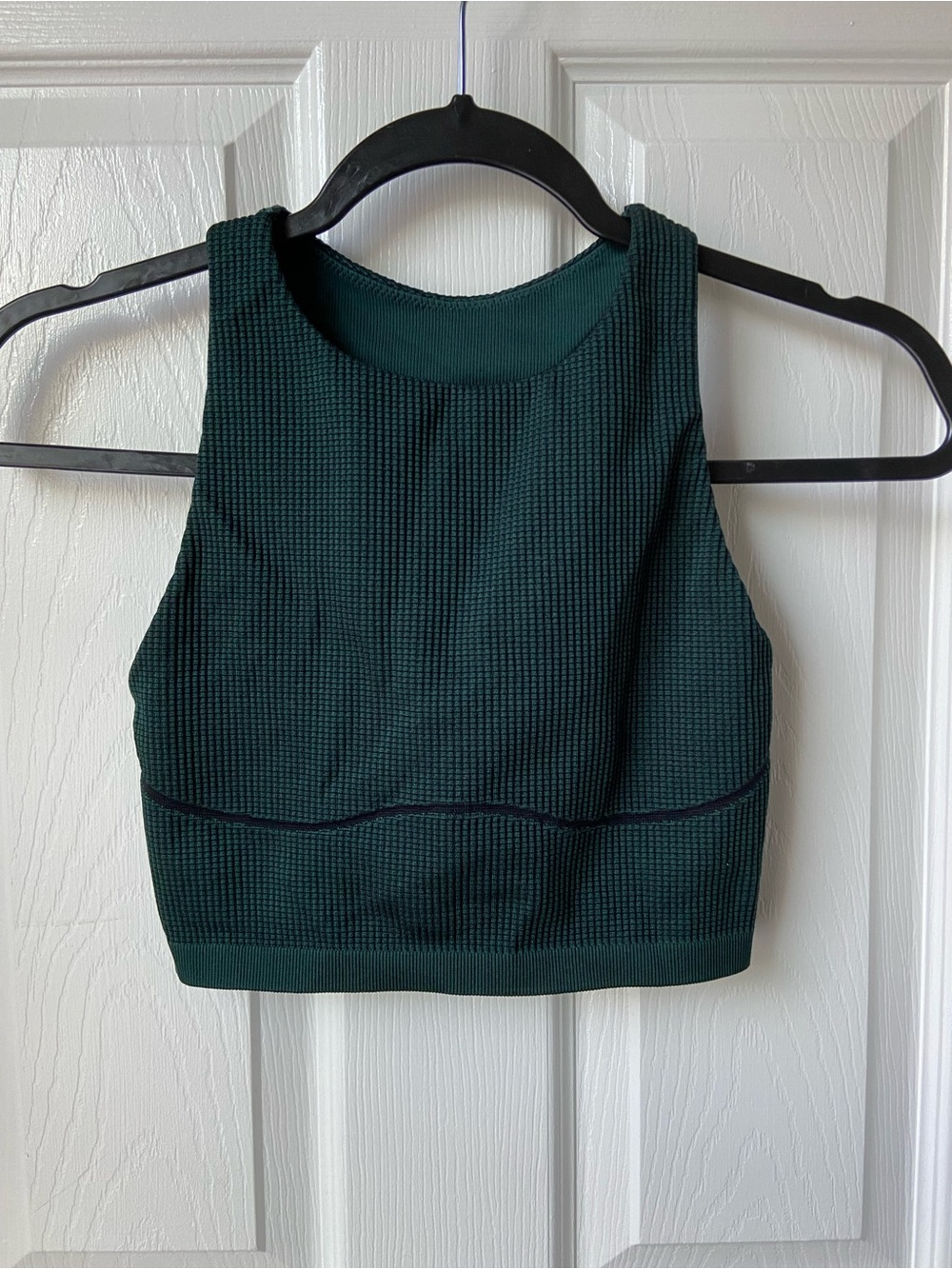 Aerie Offline Dark Green Textured Cropped Tank Top
